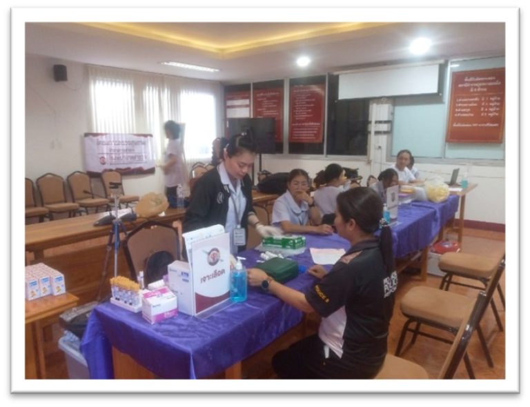 กิจกรรมการตรวจสุขภาพประจำปีของข้าราชการตำรวจในสังกัด สภ.บางมะเดื่อ